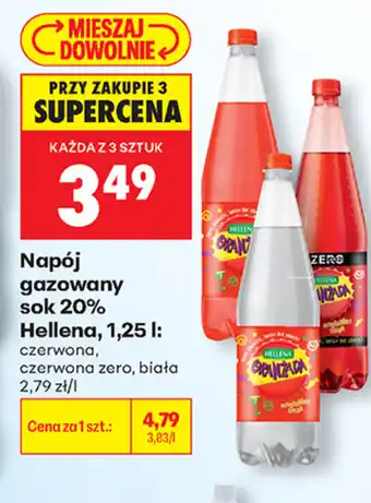 Biedronka Napój gazowany sok 20% Hellena oferta
