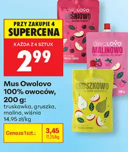 Biedronka Mus Owolovo 100% owoców oferta