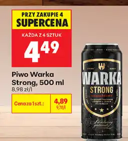 Biedronka Piwo Warka Strong oferta