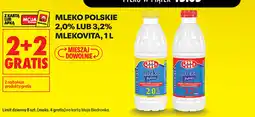 Biedronka MLEKO POLSKIE 2,0% LUB 3,2% MLEKOVITA oferta