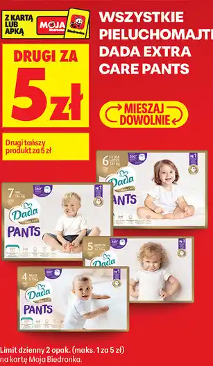 Biedronka Pieluchomajtki Dada Extra Care Pants oferta
