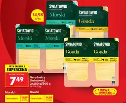 Biedronka Ser plastry Światowid, 2x250 g/500 g oferta