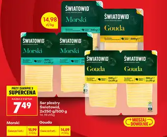 Biedronka Ser plastry Światowid, 2x250 g/500 g oferta