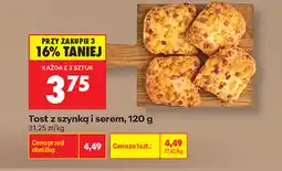 Biedronka Tost z szynką i serem oferta