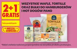 Biedronka WSZYSTKIE WAFLE, TORTILLE ORAZ BUŁKI DO HAMBURGERÓW I HOT DOGÓW PANO oferta