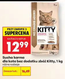 Biedronka Sucha karma dla kota bez dodatku zbóż Kitty oferta