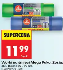 Biedronka Worki na śmieci Mega Paka, Zosia oferta