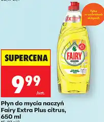 Biedronka Płyn do mycia naczyń Fairy Extra Plus citrus oferta
