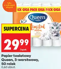 Biedronka Papier toaletowy Queen, 3-warstwowy, 50 rolek oferta