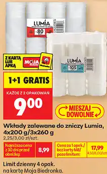 Biedronka Wkłady zalewane do zniczy Lumia, 4x200 g/3x260 g oferta