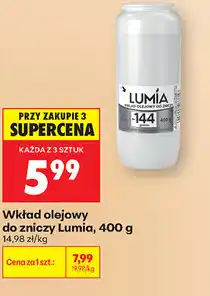 Biedronka Wkład olejowy do zniczy Lumia oferta