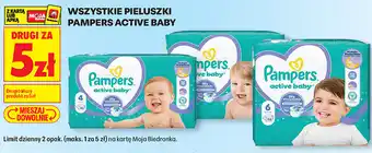 Biedronka WSZYSTKIE PIELUSZKI PAMPERS ACTIVE BABY oferta