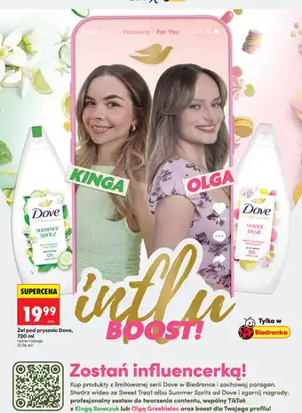 Biedronka Żel pod prysznic Dove oferta