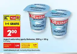 Biedronka Jogurt naturalny gęsty Bakoma oferta