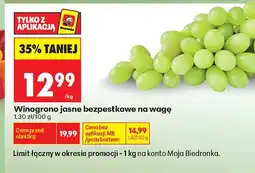 Biedronka Winogrono jasne bezpestkowe oferta