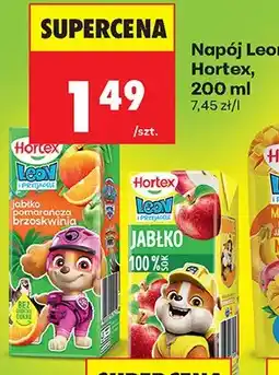 Biedronka Napój Leon Hortex jabłko pomarańcza brzoskwinia oferta