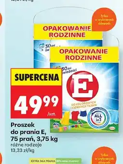 Biedronka Proszek do prania E 75 prań oferta