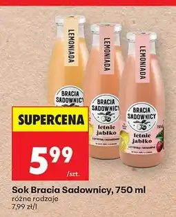 Biedronka Sok Bracia Sadownicy letnie jabłko z cytryną i rabarbarem oferta