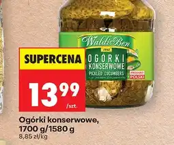 Biedronka Ogórki konserwowe Waldi Ben oferta
