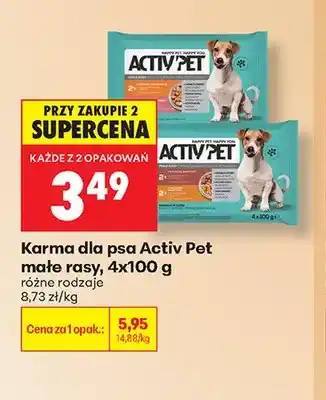 Biedronka Karma dla psa Activ Pet małe rasy 4-pak oferta
