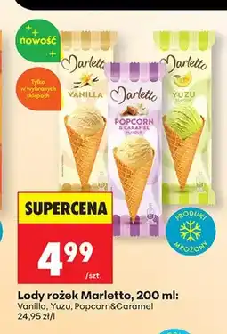 Biedronka Lody rożek Marletto Vanilla oferta