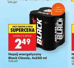 Biedronka Napój energetyczny Black Classic 4-pak oferta