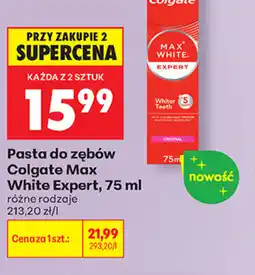 Biedronka Pasta do zębów Colgate Max White Expert oferta