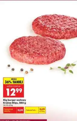 Biedronka Big burger wołowy Kraina Mięs, 380 g oferta
