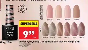 Biedronka Lakier hybrydowy Cat Eye lub Soft Illusion Niuqi, 5 ml oferta