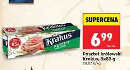 Biedronka Pasztet królewski Krakus, 3x83 g oferta