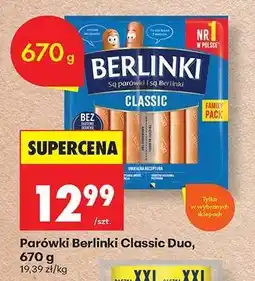 Biedronka Parówki Berlinki Classic Duo, 670 g oferta