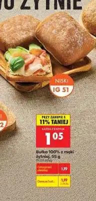 Biedronka Bułka 100 % z mąki żytniej 55 g oferta