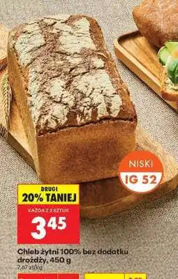Biedronka Chleb żytni 100 % bez dodatku drożdży 450 g oferta