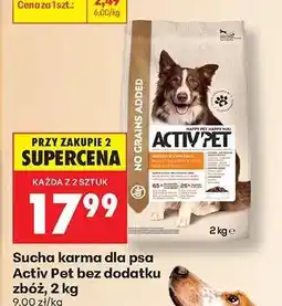 Biedronka Sucha karma dla psa Activ Pet bez dodatku zbóż, 2 kg oferta