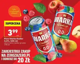 Biedronka Piwo Warka Radler 0,0%, 500 ml oferta