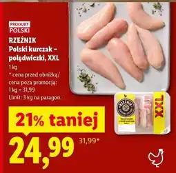Lidl RZEŹNIK Polski kurczak – polędwiczki, XXL oferta