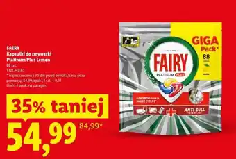 Lidl FAIRY Kapsułki do zmywarki Platinum Plus Lemon oferta