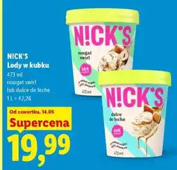Lidl N!CK’S Lody w kubku oferta