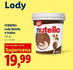 Lidl FERRERO Lody Nutella w kubku oferta