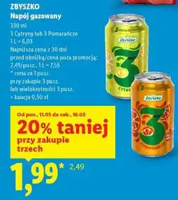 Lidl ZBYSZKO Napój gazowany oferta