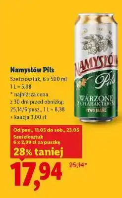 Lidl Namysłów Pils oferta