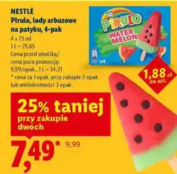 Lidl NESTLÉ Pirulo, lody arbuzowe na patyku, 4-pak oferta