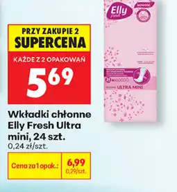Biedronka Wkładki chłonne Elly Fresh Ultra mini oferta