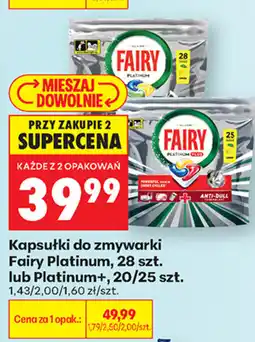 Biedronka Kapsułki do zmywarki Fairy Platinum oferta
