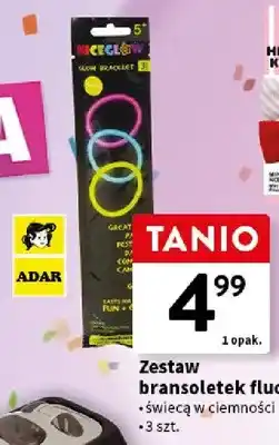 Intermarche Zestaw bransoletek fluo ADAR świecą w ciemności oferta