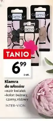 Intermarche Klamra do włosów wzór kwiatek beżowa INTER-VION oferta