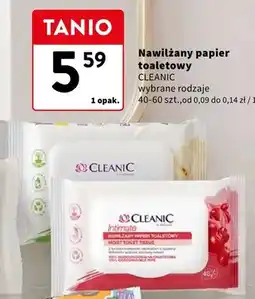 Intermarche Nawilżany papier toaletowy CLEANIC oferta