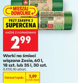 Biedronka Worki na śmieci wiązane Zosia oferta