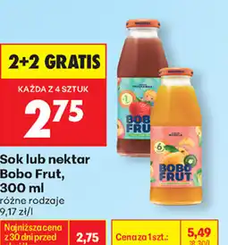 Biedronka Sok lub nektar Bobo Frut oferta