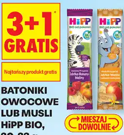Biedronka Batoniki owocowe lub musli Hipp Bio oferta